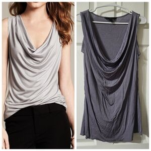 Banana Republic Draped Plunge Cowlneck Sleeveless Layering Shell, Medium, EUC!